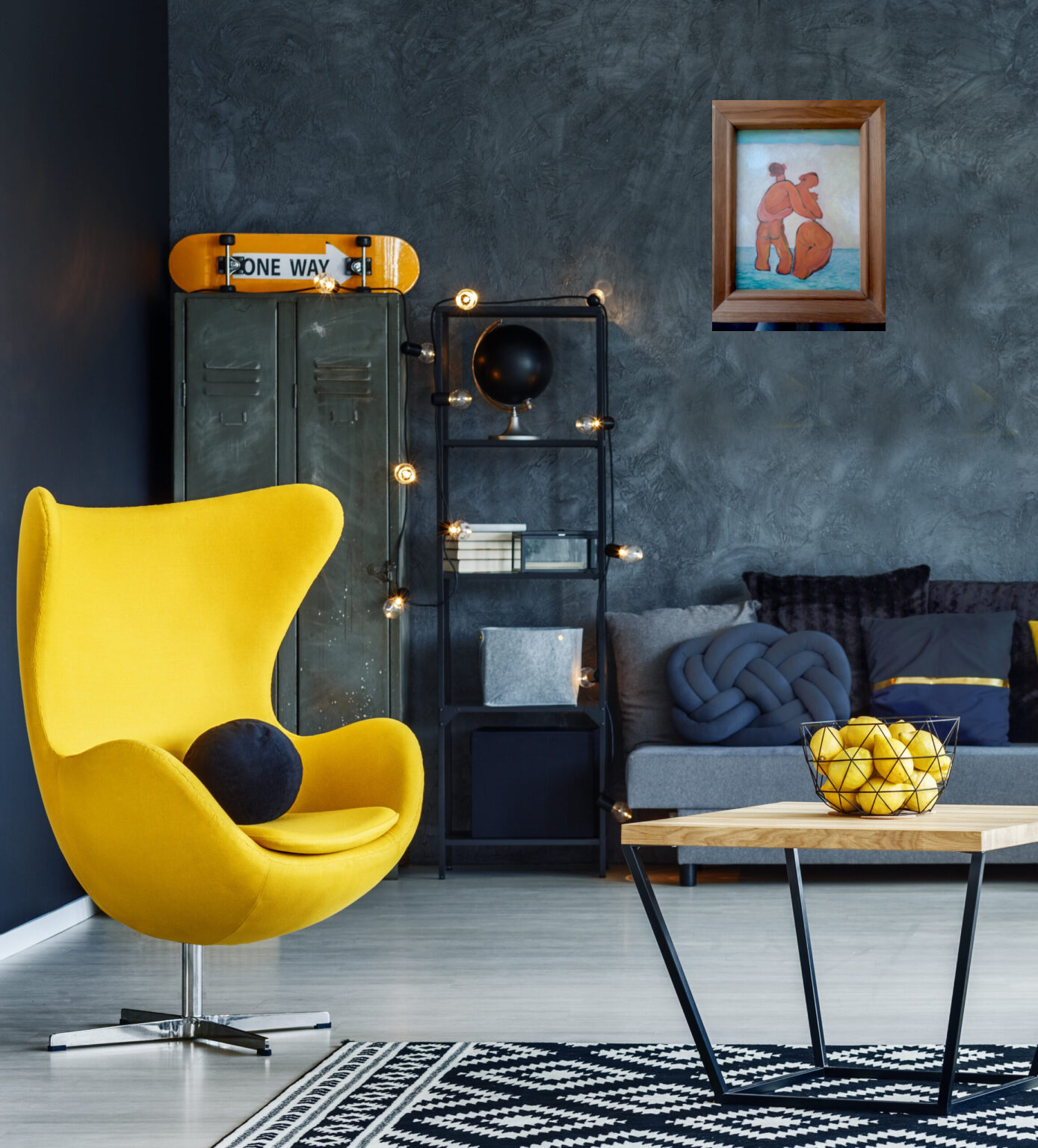 couple dans l'eau en situation